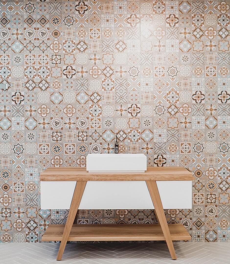 Pattern Tile Is a Hit In Bathroom Designs